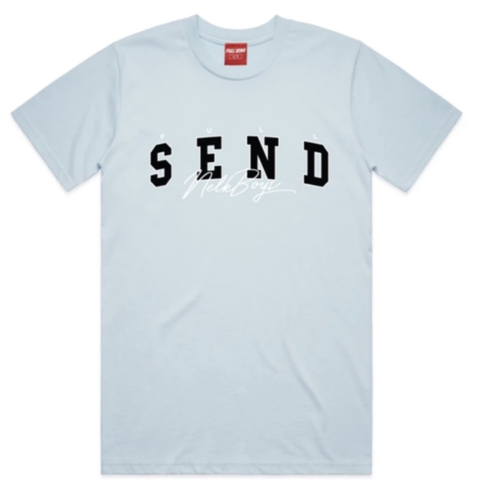 Light Blue Block Tee - FULL SEND NELK BOYS